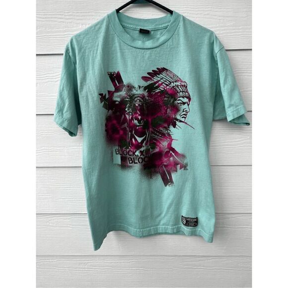 Hustle Gang Short Sleeve T-Shirt "Block by Block " Men's size M - Picture 6 of 7